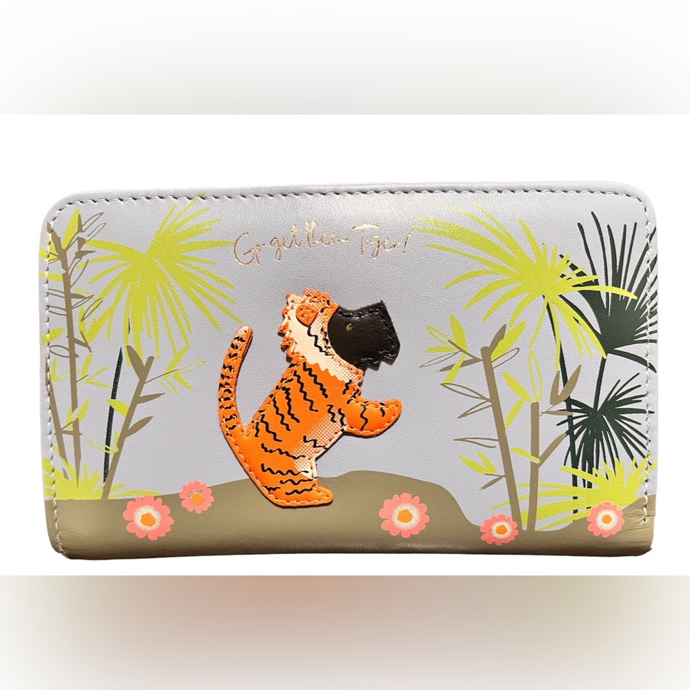 Radley Leather Medium Bifold  Wallet Blue Scotty Dog Tiger Costume- NWT!